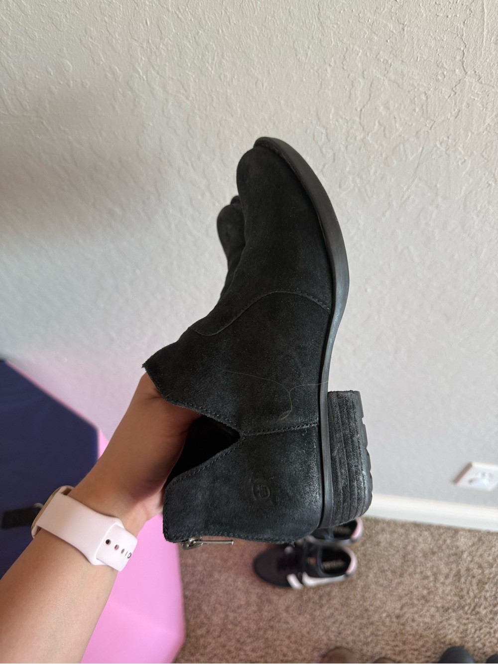 Classic Black Suede Women's Ankle Boot 8